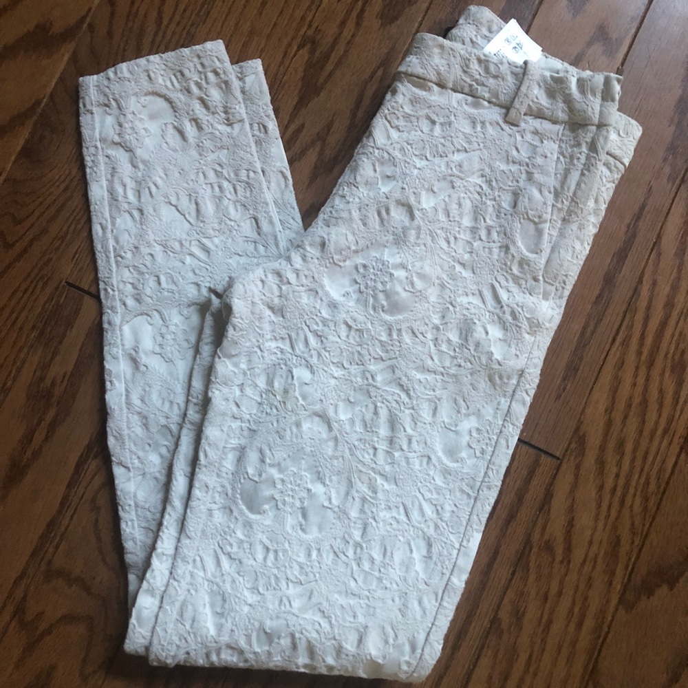 Gorgeous Cropped Cigarette Kaki Pants Size 6 H&M